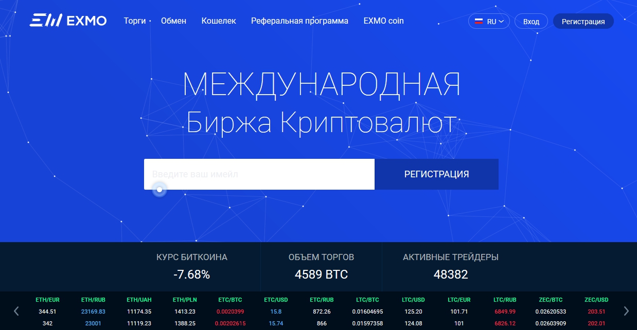 Обзор криптобиржи Exmo