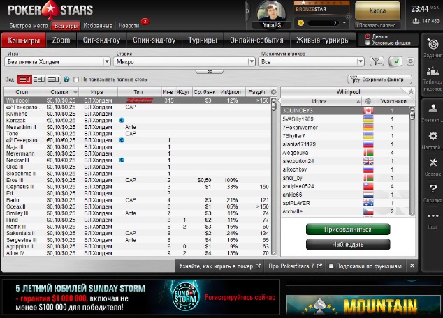 Обзор PokerStars - кеш-игры